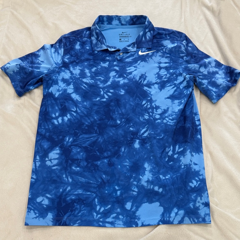 Nike Blue Tie-Dye Polo Shirt